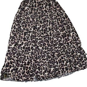 Leopard Print Midi Skirt